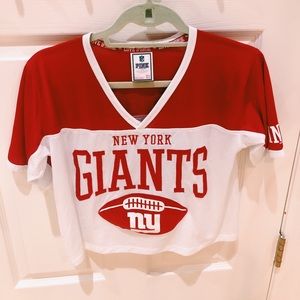 Victoria Secret Pink New York Giants cropped shirt